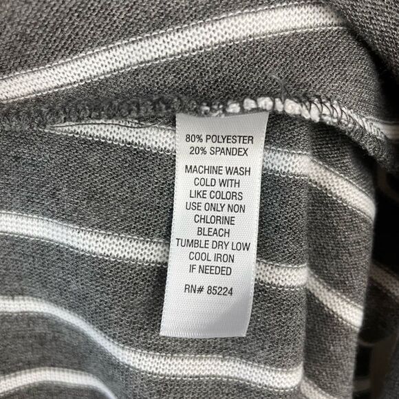 NWT Passports Gray and White Striped Tunic Top Size M EUC - Picture 7 of 7